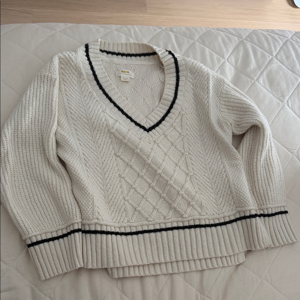Anthropologie Maeve Tillie V-Neck Sweater